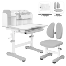 комплект anatomica umka парта + стул + надстройка + выдвижной ящик + подставка для книг Anatomica Umka